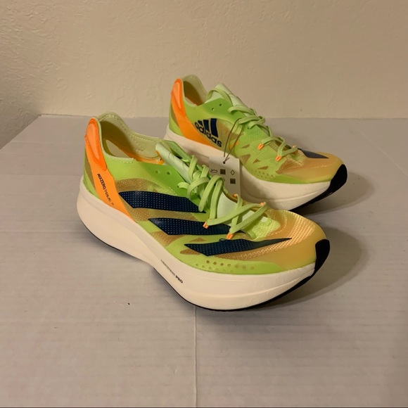 New Adidas Adizero Prime X Running Shoes Lime/teal/orange Men Size 7 GX3136